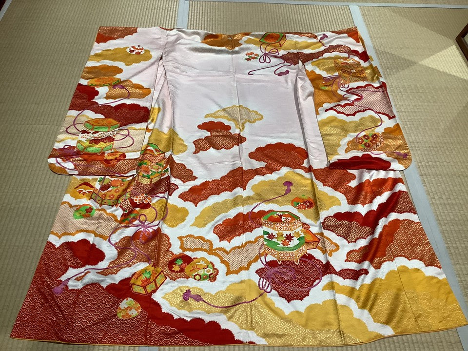 濃いオレンジ、黄色、貝桶、波 [4570191651719]