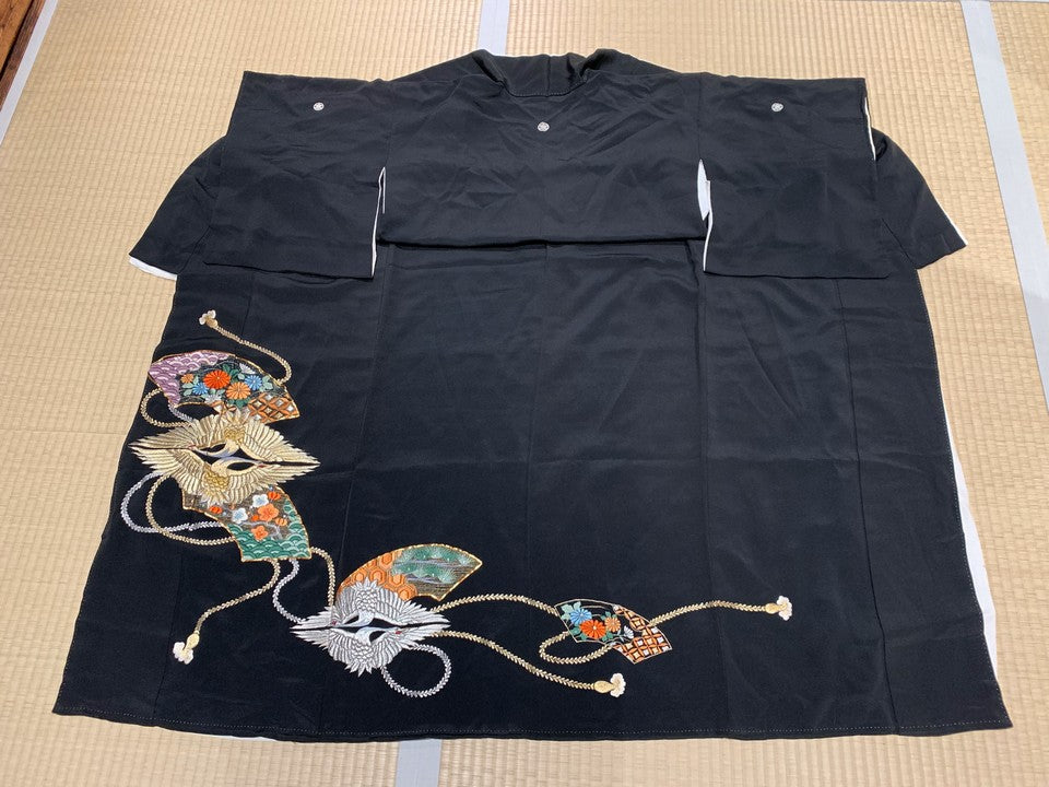 鶴、扇、刺繍、金組み紐 [4570191652112]