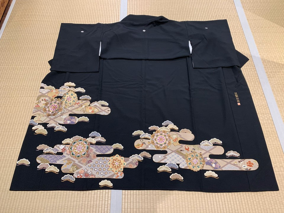 刺繍、松、扇、雪輪 [4570191652471]