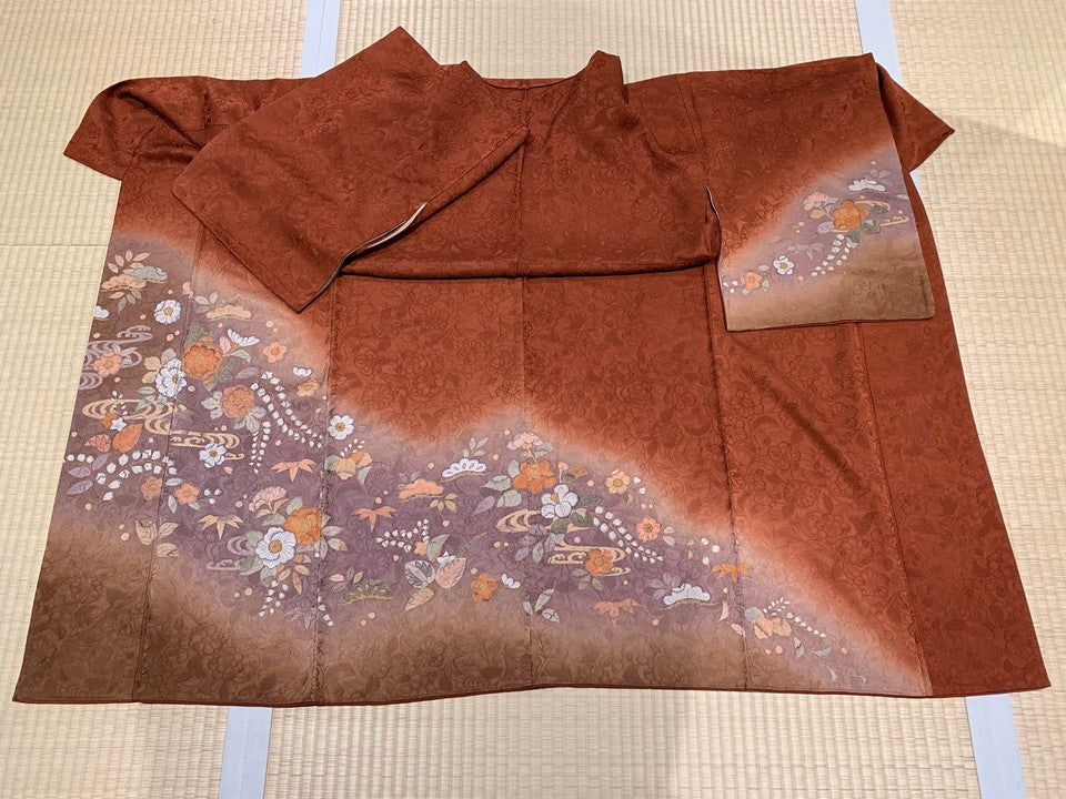 あずき色、花柄 [4570191652891]