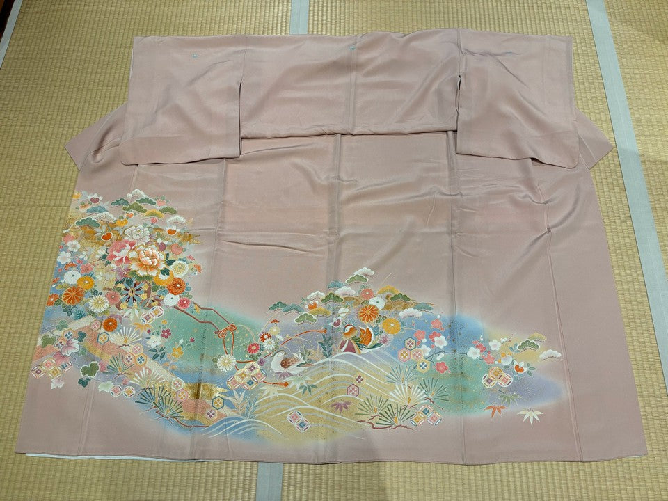 ピンク、花柄、ボタン、松 [4570191653690]