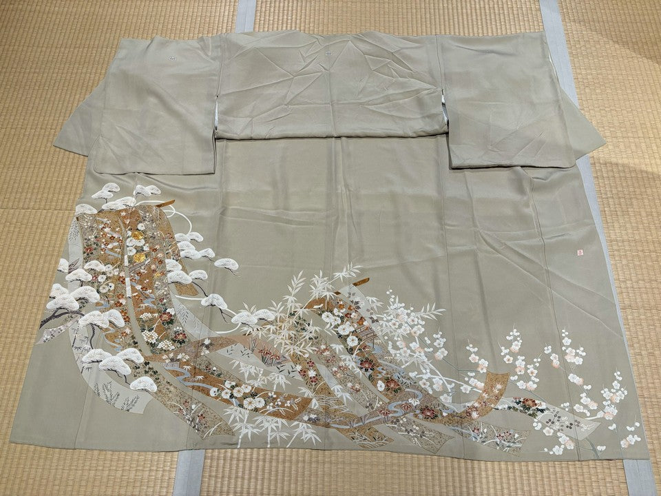 ベージュ、熨斗柄、白松 [4570191653850]