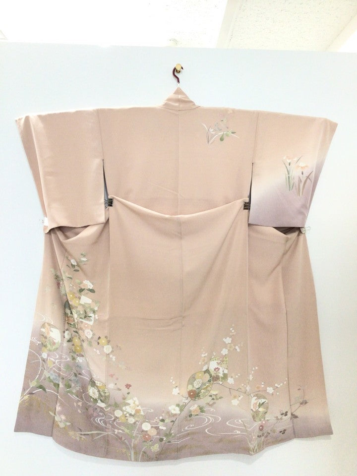 訪問着　ピンク　牡丹　椿　竜胆　紫陽花 [4570191655472]