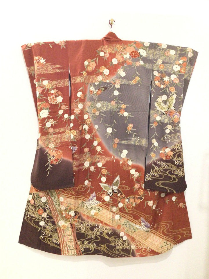 茶色　グレー　御所車　蝶　桜　菊 [4570191655519]