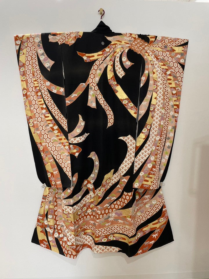 振袖　黒　金駒　熨斗　結 [4570191656042]