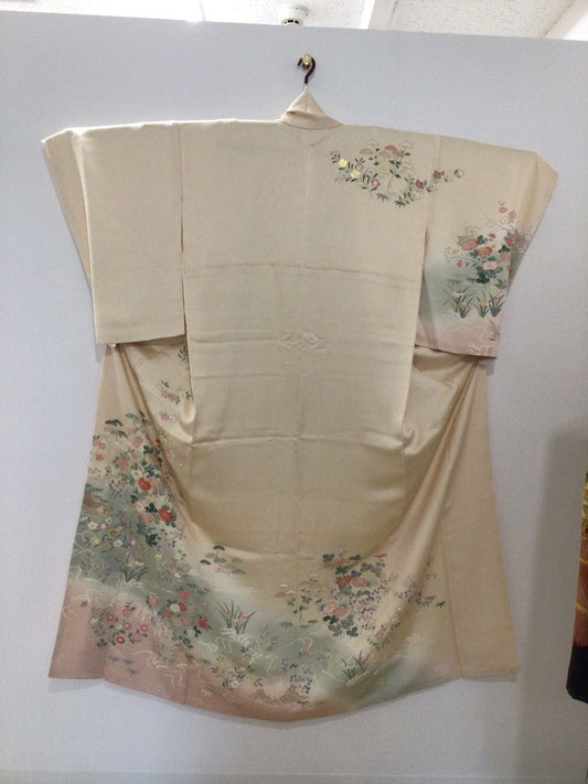 訪問着　ベージュ　松　菊　撫子　桔梗 [4570191656172]