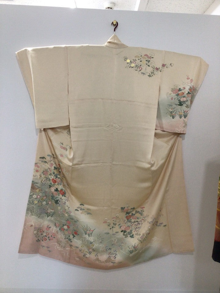 訪問着　ベージュ　松　菊　撫子　桔梗 [4570191656172]