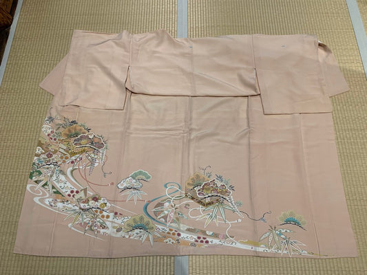 薄いピンク、玉手箱、松、笹、花 [4570191658749]